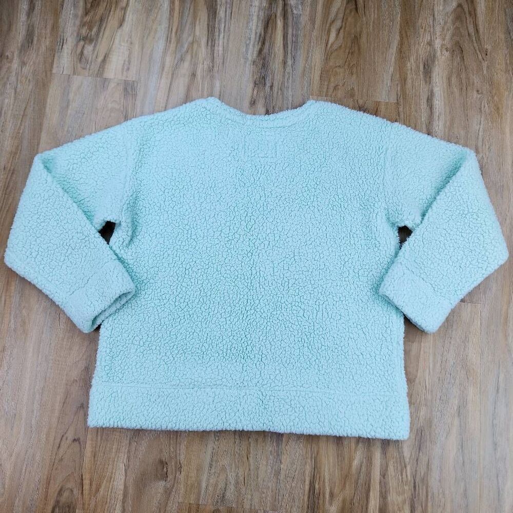 ☔️🔺️Muk Luks Mint Green Fleece Sweater Large - Picture 2 of 7